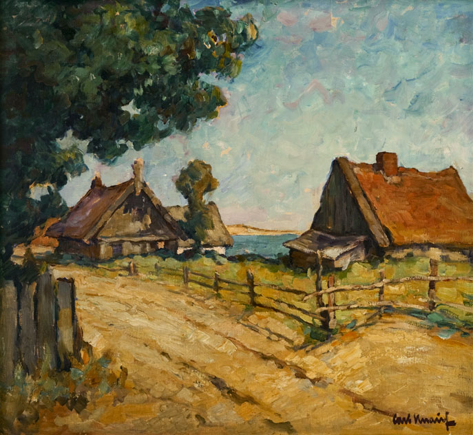 Gemälde: Fischerhäuser in Nidden